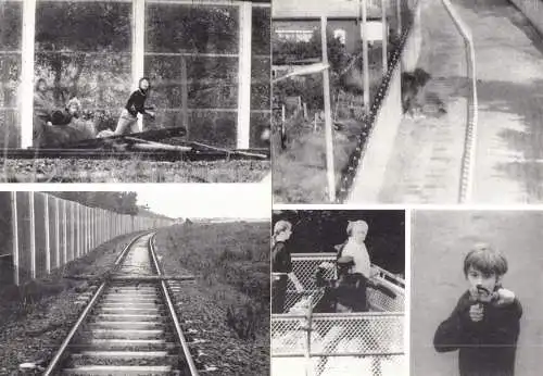 32 Fotodrucke im Format, 20 x 15,5 cm, Situation an der Berliner Mauer, 1960er