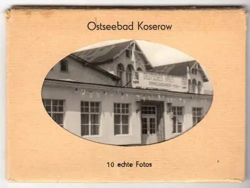 Mäppchen mit 10 kleinen Fotos, Ostseebad Koserow, Format: 9,0 x 6,5 cm, 1961