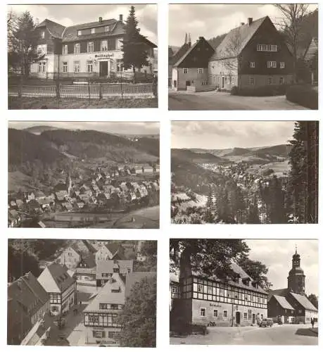 Mäppchen mit 10 kleinen Fotos, Geising Osterzgeb., 1971, Format: 8,8 x 6,1 cm