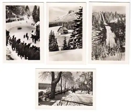 Mäppchen mit 10 kleinen Fotos, Kurort Oberhof, 1956 Format: 8,8 x 6 cm