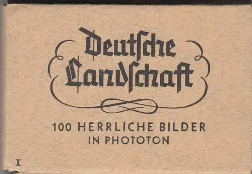 Mäppchen mit 100 Fotodrucken, Deutsche Landschaft, um 1940