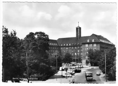 AK, Berlin Tiergarten, Blick zum Rathaus, um 1970