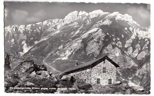 AK, Stubaital, Tirol, Starkenburgerhütte gegen Hohen Burgstall, 1960