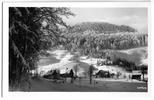 AK, Kurort Waltersdorf, Teilansicht mit Lausche, 1957