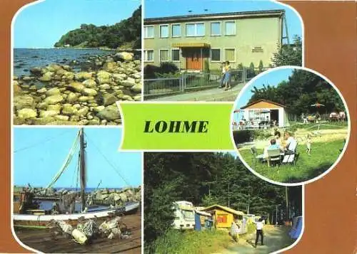 Ansichtskarte, Lohme Rügen, 5 Abb., u.a. Café "Niedlich", 1984