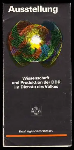 Prospekt, 750 Jahre Berlin, Ausstellung "Wissenschaft und Produktion ..., 1987