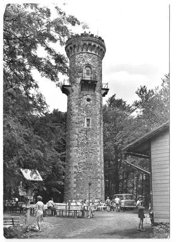 AK, Ilmenau Thür., Aussichtsturm auf dem Kickelhahn, belebt, 1981