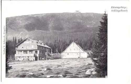 Ansichtskarte, Riesengebirge, Schlingelbaude, um 1904