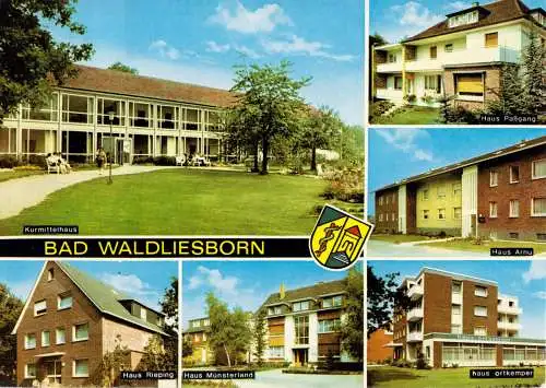 Ansichtskarte, Bad Waldliesborn, sechs Abb., 1971