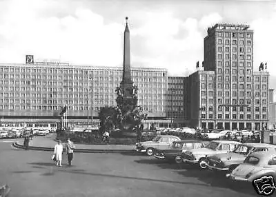 AK, Leipzig, Hotel "Deutschland" und Hochhaus, 1968