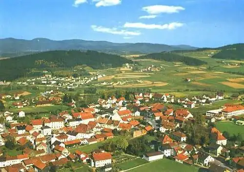 Ansichtskarte, Ruhmannsfelden Bayer. Wald, Luftbildübersicht, 1979