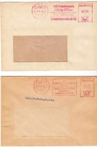 zwei AFS, VEB Schuhchemie Leipzig - Mölkau, o Mölkau, 7126, 1983 bzw. 1984