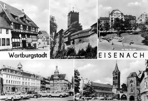 AK groß, Eisenach, Wartburgstadt Eisenach, fünf Abb., 1975