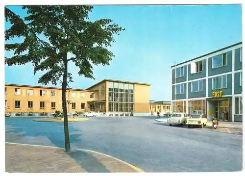 AK, Ingolstadt a.d. Donau, Hauptbahnhof und Post, 1977