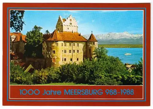 AK, Meersburg am Bodensee, Schloß, 1000 Jahre Meersburg 988-1988