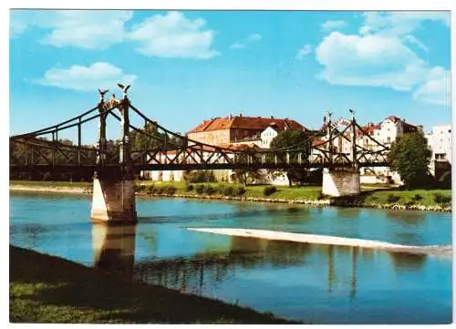 AK, Laufen Salzach, Grenzbrücke, um 1980