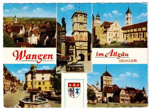 AK, Wangen im Allgäu, fünf Abb., 1969