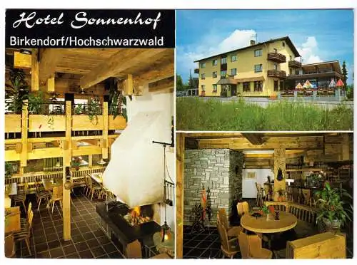 AK, Birkendorf Hochschwarzwald, Hotel Sonnenhof, drei Abb., um 1980