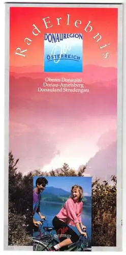 tour. Prospekt, Rad Erlebnis Donauregion Oberösterreich, um 2000