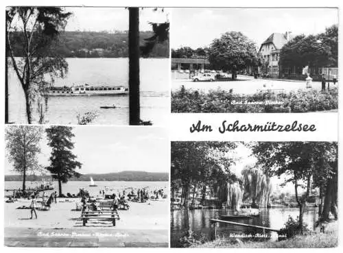 AK, Bad Saarow-Pieskow, Am Scharmützelsee, vier Abb., 1970