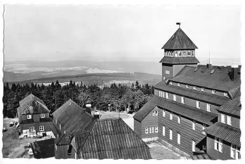 AK, Kurort Oberwiesenthal Erzgeb., Fichtelberg m. Fichtelberghaus, 1959