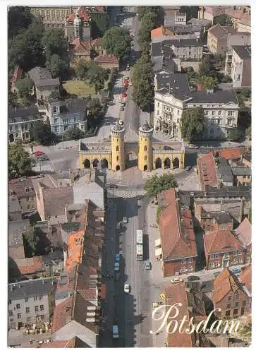 AK, Potsdam, Luftbildansicht, Nauener Tor und Nauener Vorstadt, um 1991