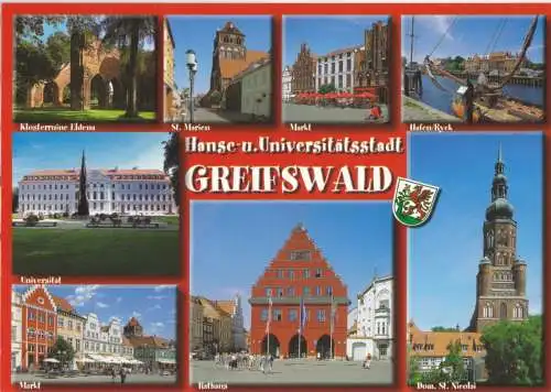 AK, Greifswald, acht Abb., um 2010