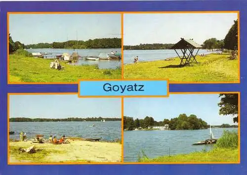 AK, Goyatz Kr. Lübben, Am Schwielochsee, vier Abb., 1989