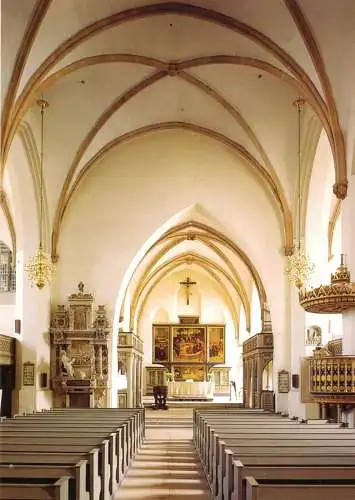 AK, Lutherstadt Wittenberg, Stadtkirche St. Marien, Innenansicht, um 2005