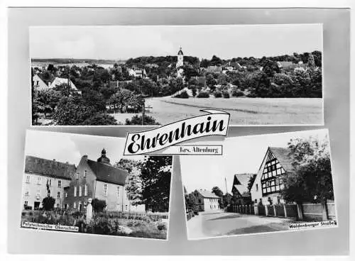 AK, Nobitz OT Ehrenhain Kr. Altenburg, drei Abb., gestaltet, 1962