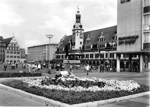 AK, Leipzig, Markt mit Blick zum Alten Rathaus, 1978