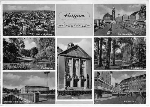 AK, Hagen Westf., sieben Abb., um 1955