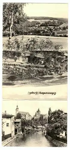 Mäppchen mit 8 [3+5] kleinen Fotos, Schwarzenberg Erzgeb.,1978