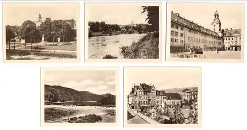 Mäppchen mit 10 kleinen Fotos, Rudolstadt, 1955, Format: 8,9 x 7 cm