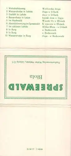 Mäppchen mit 10 kleinen Fotos, Spreewald, 1959, Format: 9 x 6,5 cm