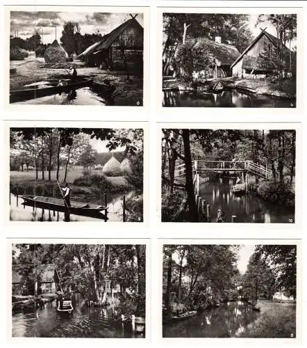 Mäppchen mit 10 kleinen Fotos, Spreewald, 1959, Format: 9 x 6,5 cm