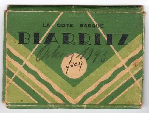 Mäppchen mit 12 kleinen Fotos, Biarritz, Frankreich, 1943, Format: 8,8 x 6,4 cm