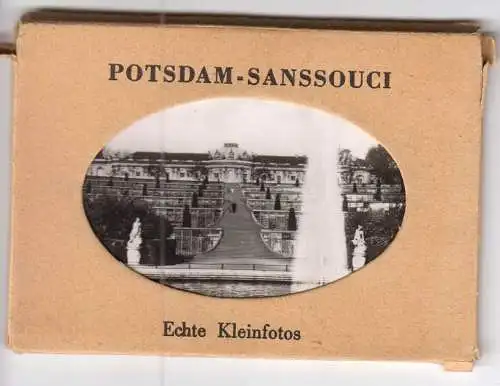 Mäppchen mit 10 kleinen Fotos, Potsdam Sanssouci, 1940er, Format: 9 x 6,2 cm