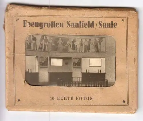 Mäppchen mit 10 kleinen Fotos, Saalfeld Saale, Feengrotten, 1954, Format: 9x7 cm