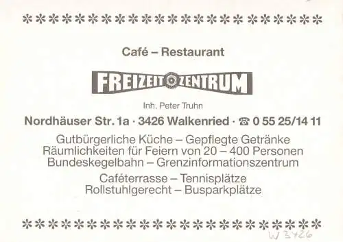 AK, Walkenried Südharz, Freizeitzentrum, vier Abb., um 1985