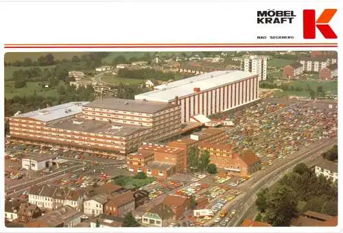 AK, Bad Segeberg, Möbel Kraft, Luftbildansicht, um 1995