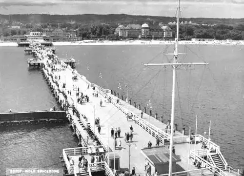 AK, Sopot, Zoppot, Molo spacerowe, Seebrücke, um 1967