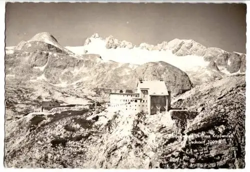 AK, Dachsteingebirge, Oberösterreich, Berghaus Krippenstein, Luftbild, um 1963