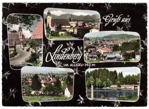 AK, Lindenberg im Allgäu, fünf Abb., gestaltet, 1965