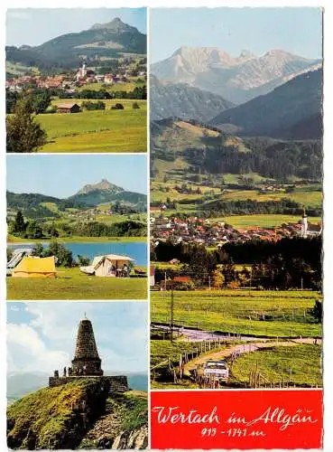 AK, Wertach im Allgäu, vier Abb., um 1980