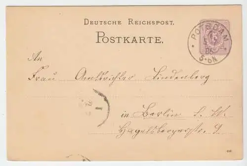 Ganzsache, Michel-Nr. DR P12, o Potsdam 4, 5.7.86 - seltener Stempel -