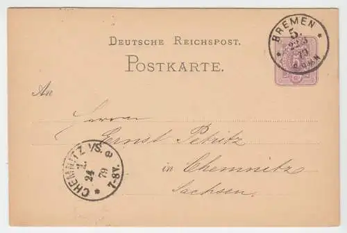 Ganzsache, Mi. Nr. DR P5 - 02, o Bremen 5., 22.3.79