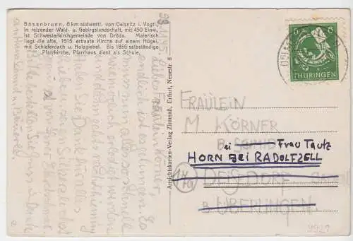 AK, Bösenbrunn bei Oelsnitz, Kirche, 1940er
