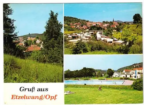 AK, Etzelwang Opf., drei Abb., um 1980