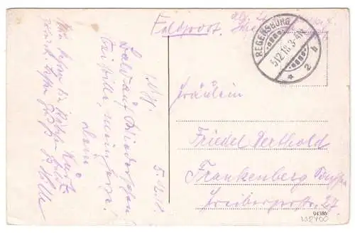 AK, Regensburg, Teilansicht, 1918